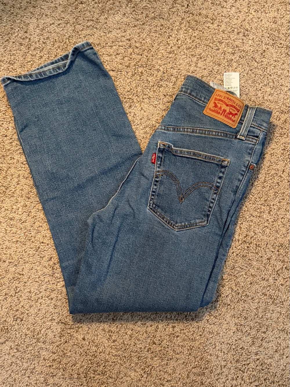 Levi's High Rise Blue Classic Straight Jeans